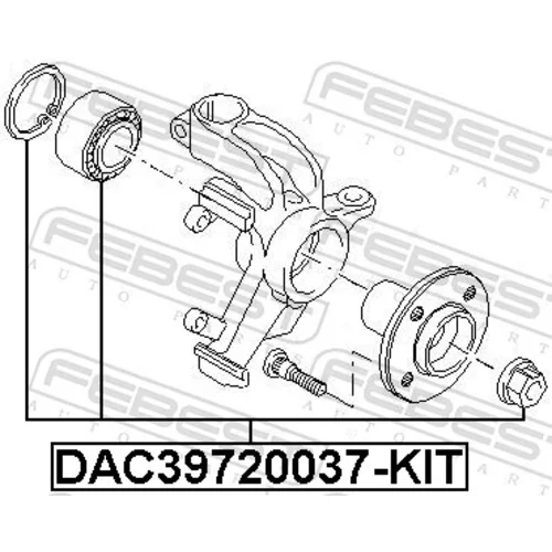 Ložisko kolesa - opravná sada DAC39720037-KIT /FEBEST/ - obr. 1