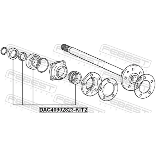 Ložisko kolesa - opravná sada DAC40902823-KIT2 /FEBEST/ - obr. 1