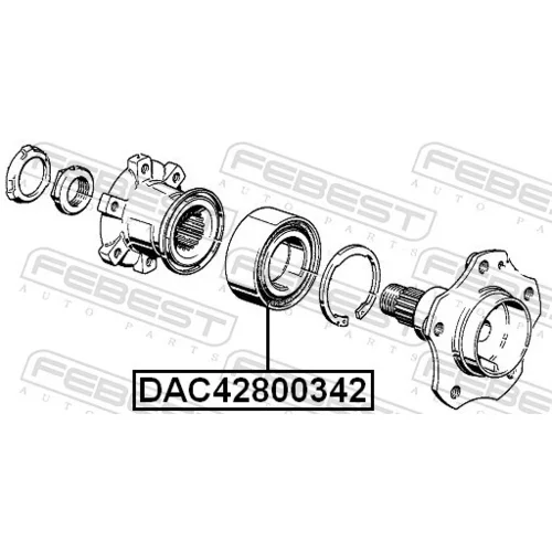 Ložisko kolesa DAC42800342 /FEBEST/ - obr. 1