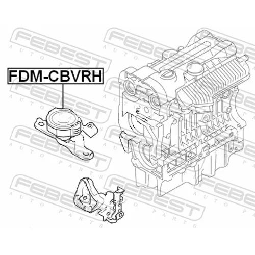 Uloženie motora FDM-CBVRH /FEBEST/ - obr. 1
