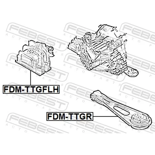 Uloženie manuálnej prevodovky FDM-TTGR /FEBEST/ - obr. 1