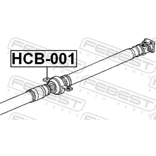 Stredové ložisko kĺbového hriadeľa HCB-001 /FEBEST/ - obr. 1