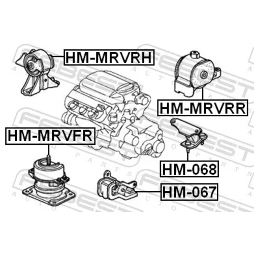 Uloženie automatickej prevodovky HM-067 /FEBEST/ - obr. 1