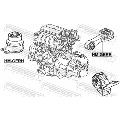 Uloženie motora HM-GERH /FEBEST/ - obr. 1