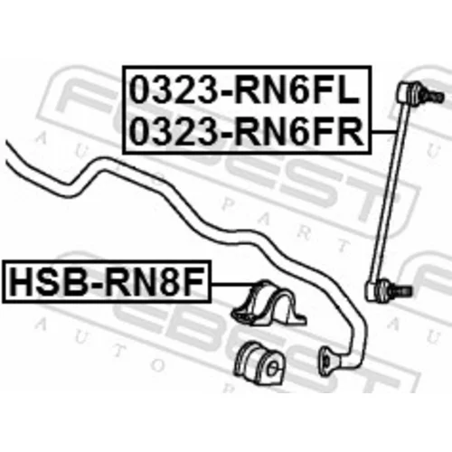 Uloženie priečneho stabilizátora HSB-RN8F /FEBEST/ - obr. 1