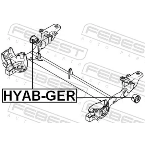 Uloženie tela nápravy HYAB-GER /FEBEST/ - obr. 1