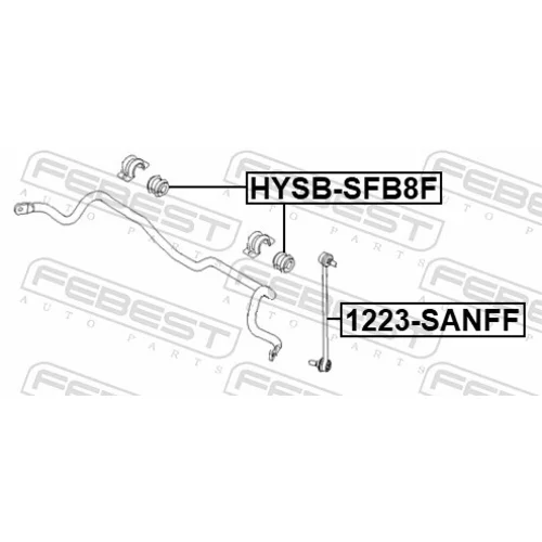 Uloženie priečneho stabilizátora HYSB-SFB8F /FEBEST/ - obr. 1