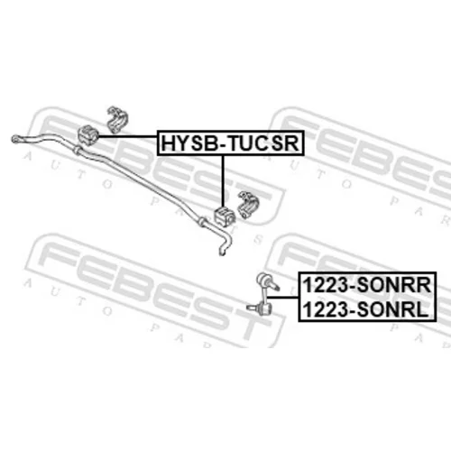 Uloženie priečneho stabilizátora HYSB-TUCSR /FEBEST/ - obr. 1