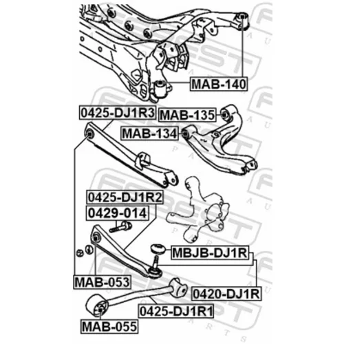 Uloženie riadenia MAB-055 /FEBEST/ - obr. 1