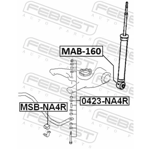 Puzdro, tlmič MAB-160 /FEBEST/ - obr. 1