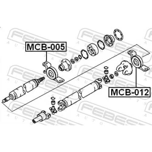 Stredové ložisko kĺbového hriadeľa MCB-005 /FEBEST/ - obr. 1