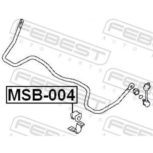 Uloženie priečneho stabilizátora MSB-004 /FEBEST/ - obr. 1