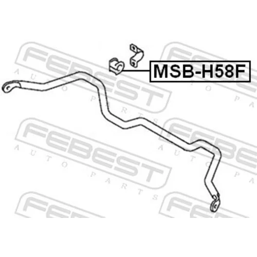 Uloženie priečneho stabilizátora MSB-H58F /FEBEST/ - obr. 1