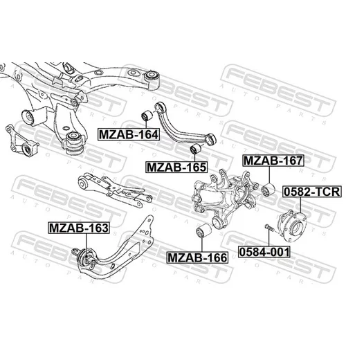 Uloženie riadenia MZAB-165 /FEBEST/ - obr. 1