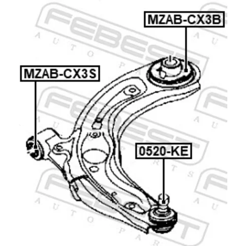 Uloženie riadenia MZAB-CX3B /FEBEST/ - obr. 1