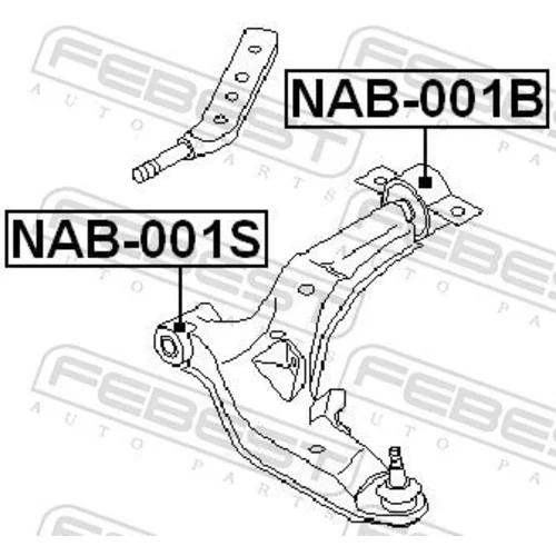 Uloženie riadenia NAB-001S /FEBEST/ - obr. 1