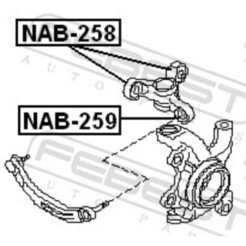 Uloženie riadenia NAB-259 /FEBEST/ - obr. 1