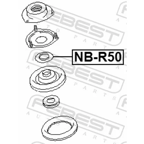 Valivé ložisko uloženia tlmiča NB-R50 /FEBEST/ - obr. 1