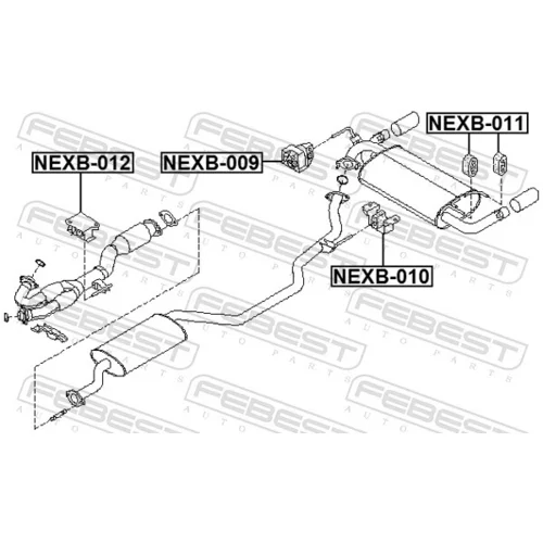 Montážna sada pre výfukový systém NEXB-012 /FEBEST/ - obr. 1