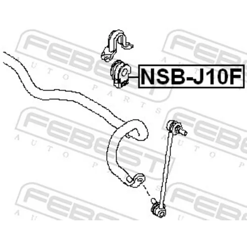 Uloženie priečneho stabilizátora NSB-J10F /FEBEST/ - obr. 1