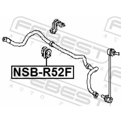 Uloženie priečneho stabilizátora NSB-R52F /FEBEST/ - obr. 1