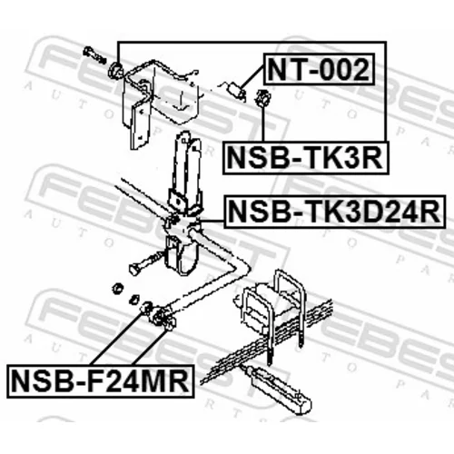 Uloženie priečneho stabilizátora NSB-TK3D24R /FEBEST/ - obr. 1
