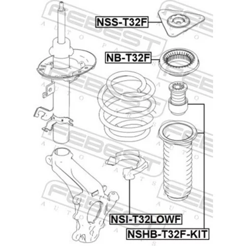 Tanier pružiny NSI-T32LOWF /FEBEST/ - obr. 1
