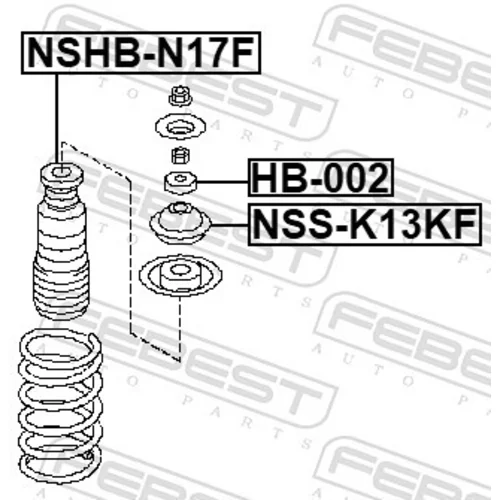 Ložisko pružnej vzpery NSS-K13KF /FEBEST/ - obr. 1