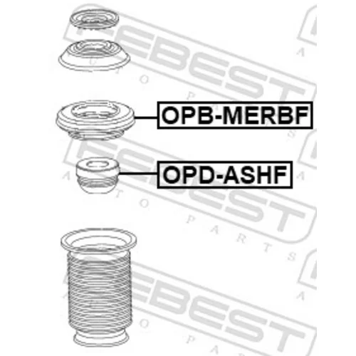 Valivé ložisko uloženia tlmiča OPB-MERBF /FEBEST/ - obr. 1
