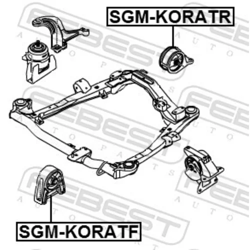 Uloženie motora SGM-KORATR /FEBEST/ - obr. 1