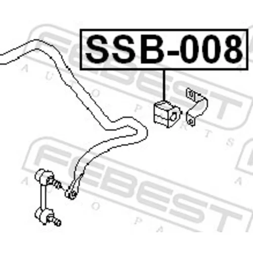 Uloženie priečneho stabilizátora SSB-008 /FEBEST/ - obr. 1