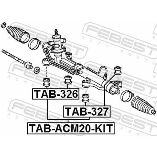 Uloženie prevodovky riadenia TAB-327 /FEBEST/ - obr. 1