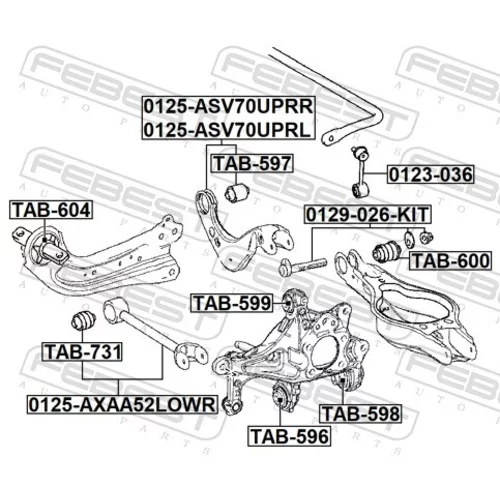 Uloženie riadenia TAB-731 /FEBEST/ - obr. 1