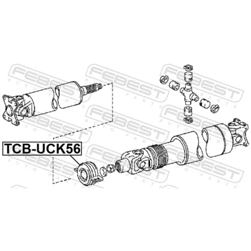 Stredové ložisko kĺbového hriadeľa TCB-UCK56 /FEBEST/ - obr. 1