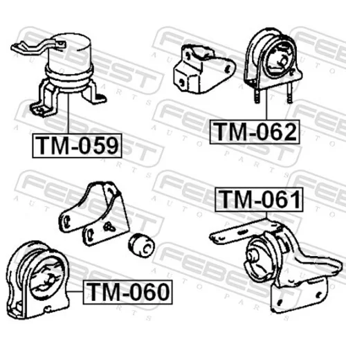 Uloženie motora TM-060 /FEBEST/ - obr. 1