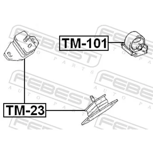 Uloženie motora TM-101 /FEBEST/ - obr. 1