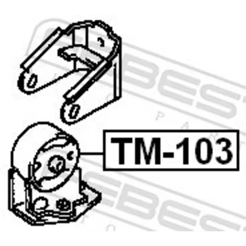 Uloženie motora TM-103 /FEBEST/ - obr. 1