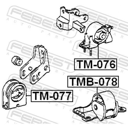 Uloženie motora TMB-078 /FEBEST/ - obr. 1
