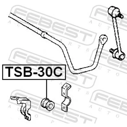 Uloženie priečneho stabilizátora TSB-30C /FEBEST/ - obr. 1