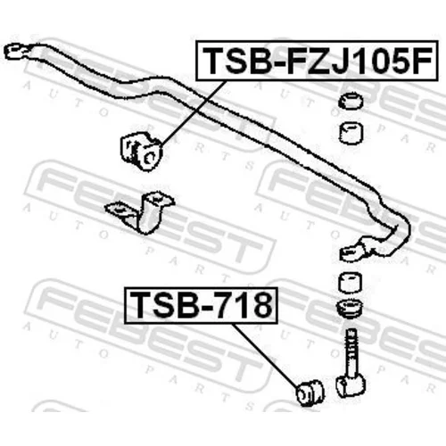 Uloženie vzpery nápravy TSB-718 /FEBEST/ - obr. 1