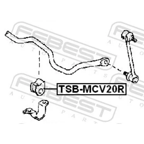 Uloženie priečneho stabilizátora TSB-MCV20R /FEBEST/ - obr. 1