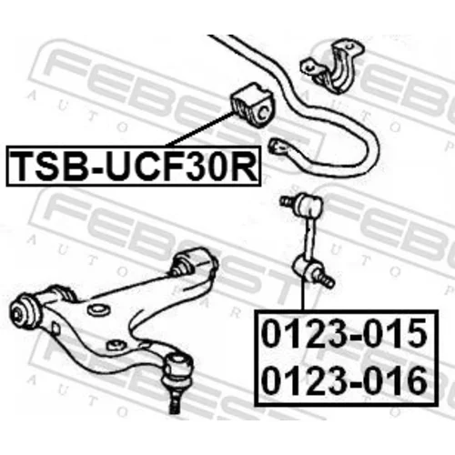 Uloženie priečneho stabilizátora TSB-UCF30R /FEBEST/ - obr. 1