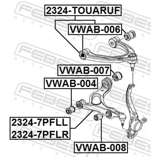 Uloženie riadenia VWAB-007 /FEBEST/ - obr. 1