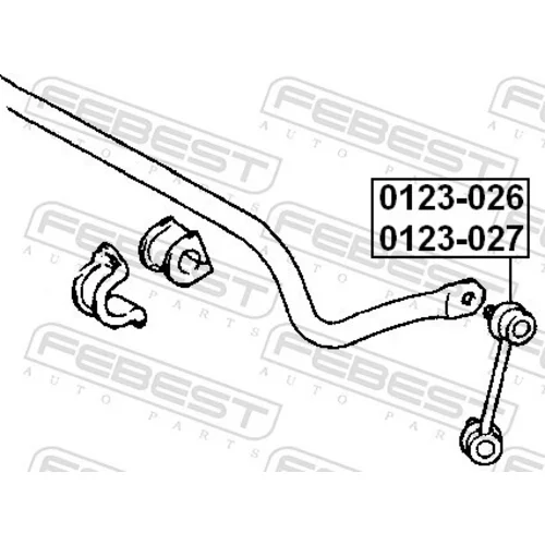 Tyč/Vzpera stabilizátora 0123-027 /FEBEST/ - obr. 1