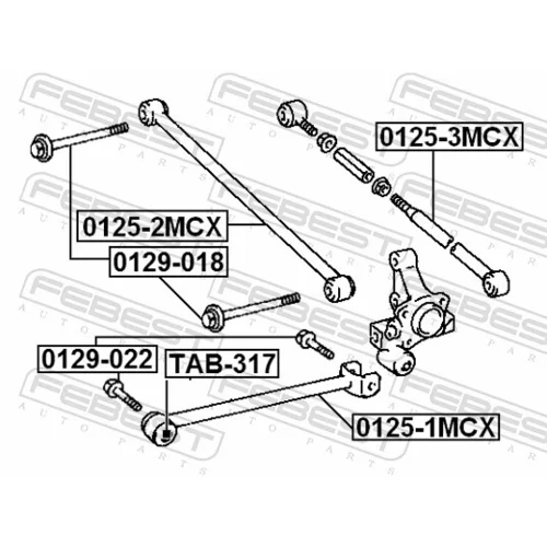 Rameno zavesenia kolies 0125-2MCX /FEBEST/ - obr. 1