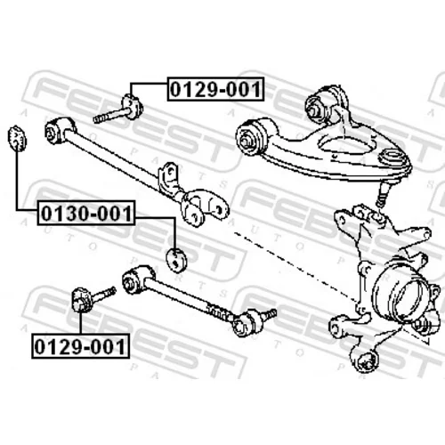 Skrutka pre nastavenie odklonu kolesa 0129-001 /FEBEST/ - obr. 1
