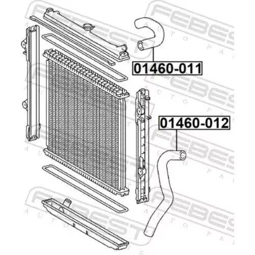 Potrubie chladiacej kvapaliny 01460-012 /FEBEST/ - obr. 1