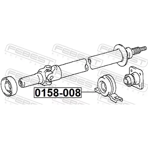 Uloženie kĺbového hriadeľa 0158-008 /FEBEST/ - obr. 1