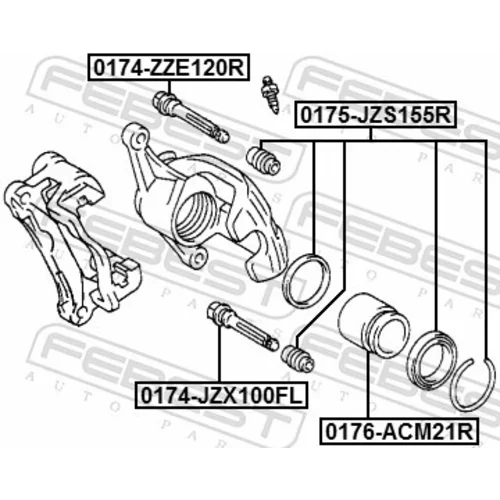 Opravná sada brzdového strmeňa 0175-JZS155R /FEBEST/ - obr. 1