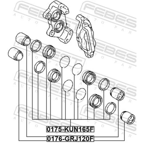 Opravná sada brzdového strmeňa 0175-KUN165F /FEBEST/ - obr. 1